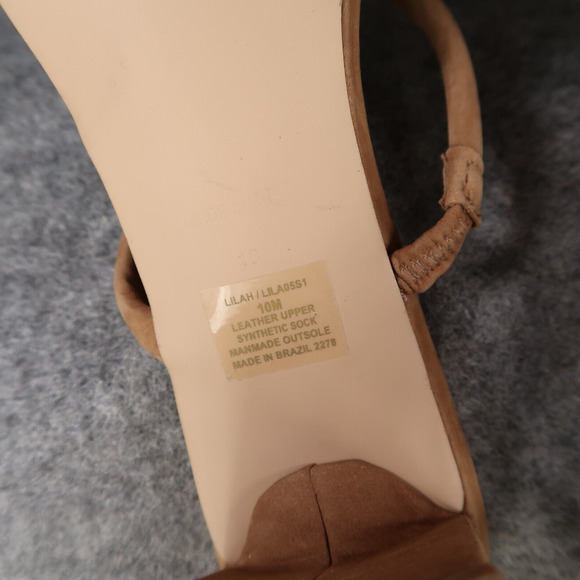 Steve Madden Shoes Womens 10 Sandal Mule Pumps Double Strap Leather Brown Lilah - Picture 11 of 12